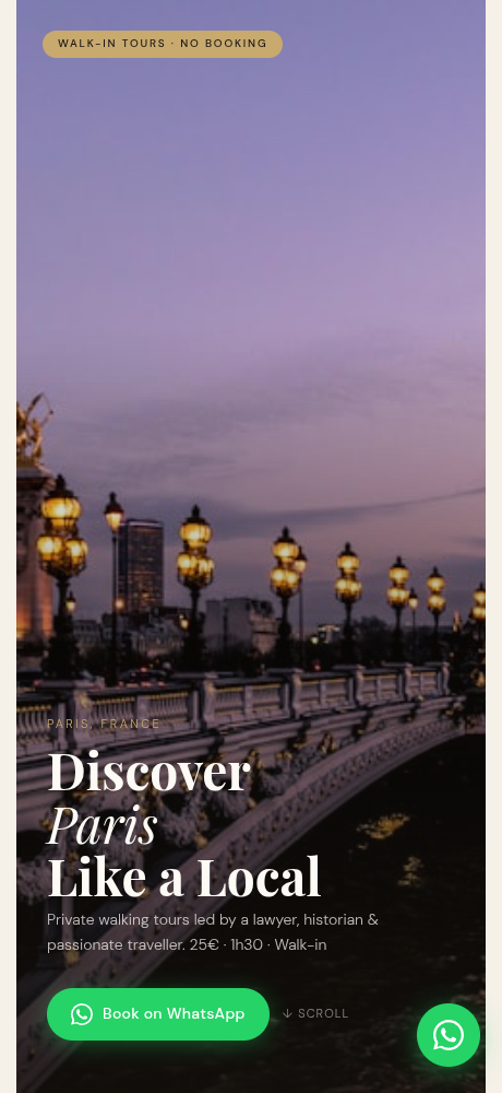 Aperçu mobile du site Nicolas Paris Tours